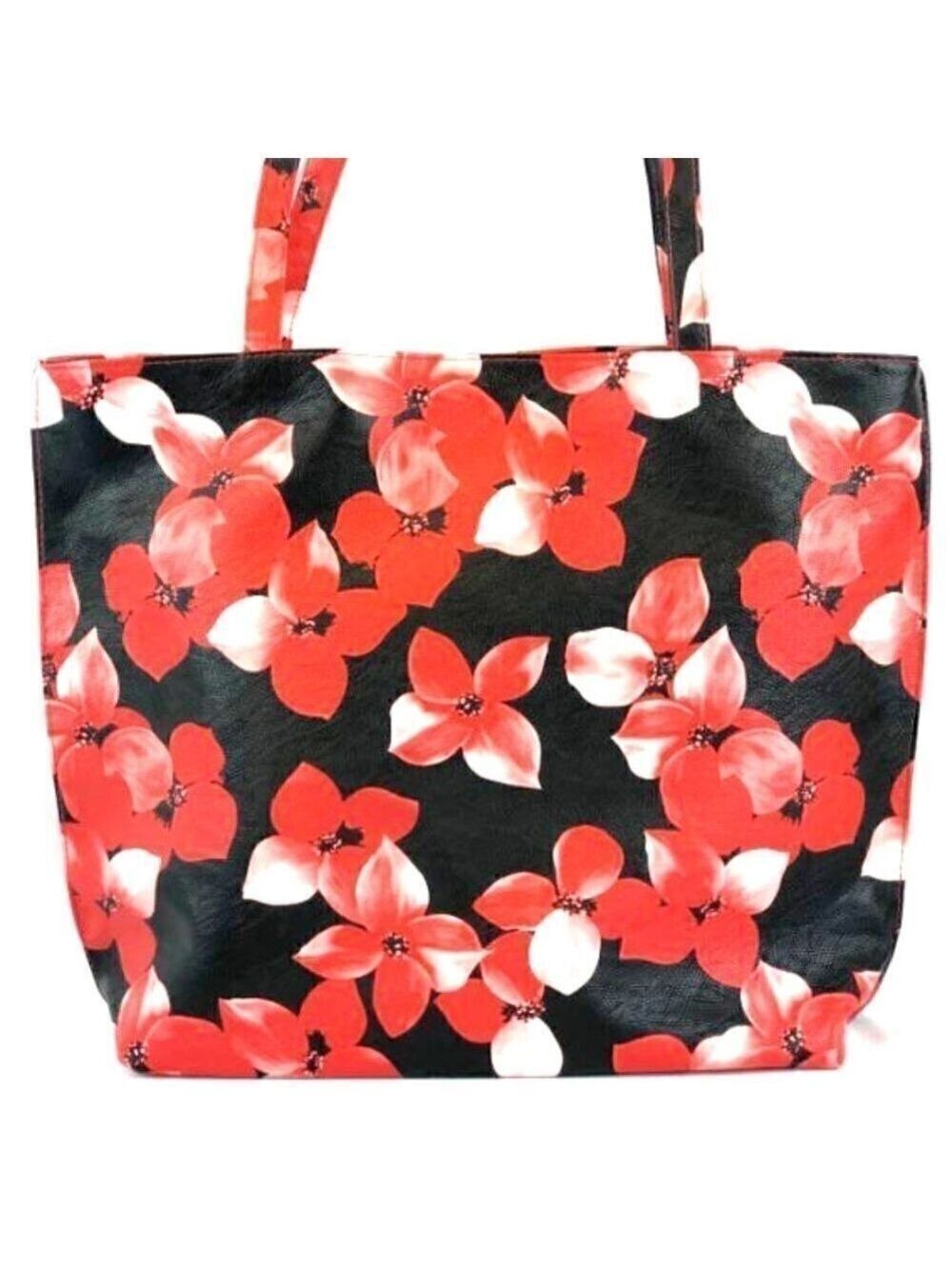Black and Red Floral Nylon